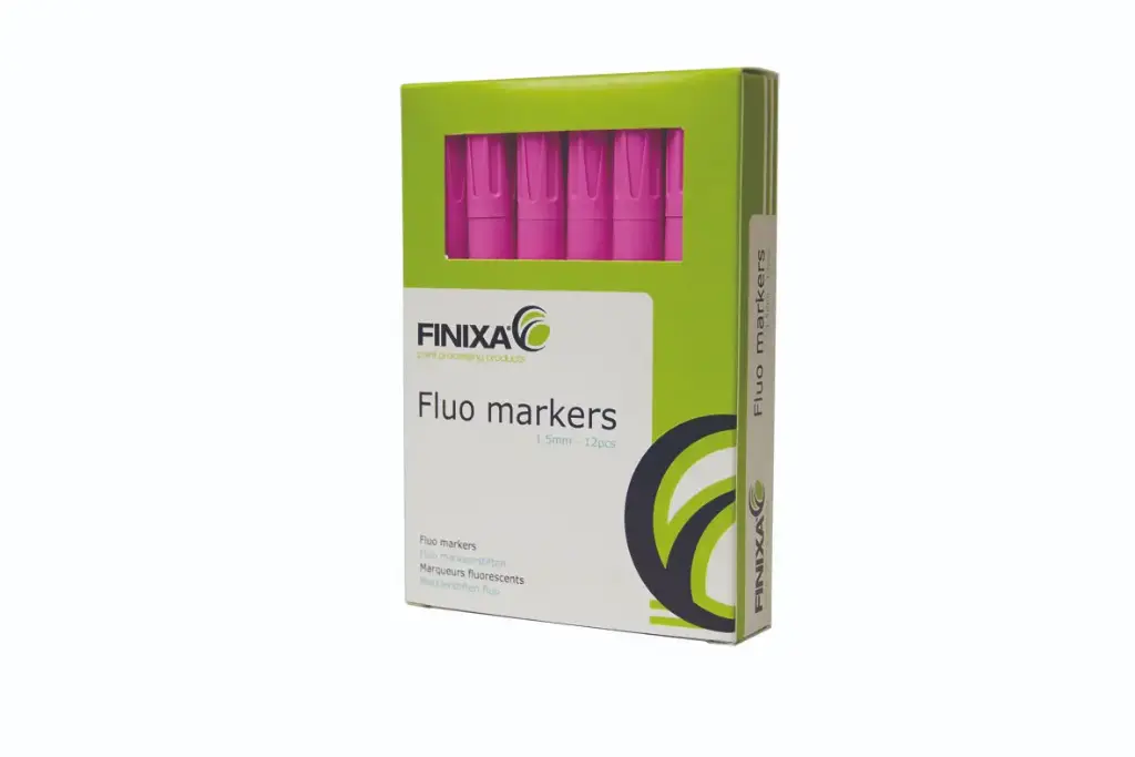 Finixa fluo markeerstift roos 1st. fijn 1.5mm