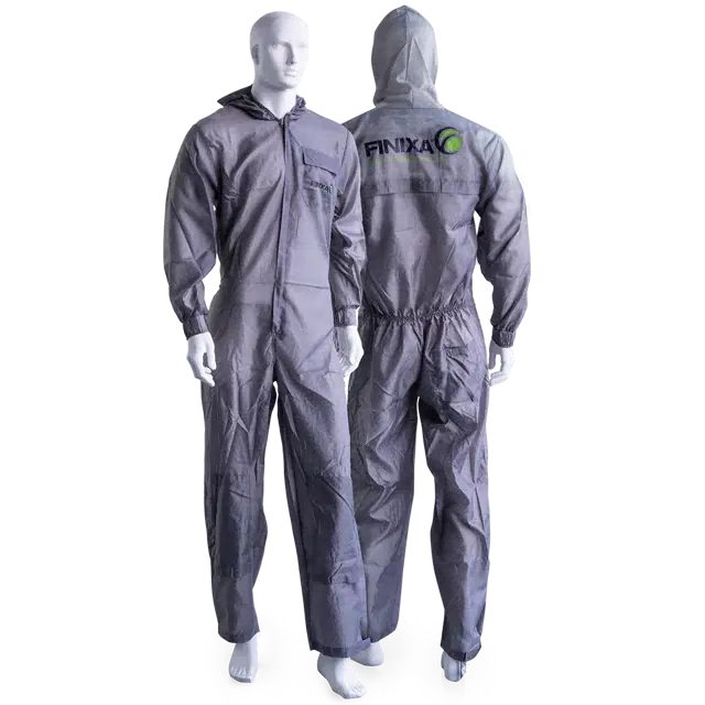 Finixa spuitoverall polyester grijs XL optie kniebescherming (1)