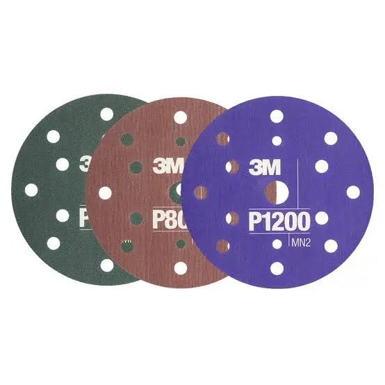 3M Hookit Flexibele Schuurschijf 270J, 150 mm, 15 gaten, P800, 34420