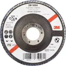 3M Lamellenschijf 566A, 115 mm, P60, Conisch, PN65026