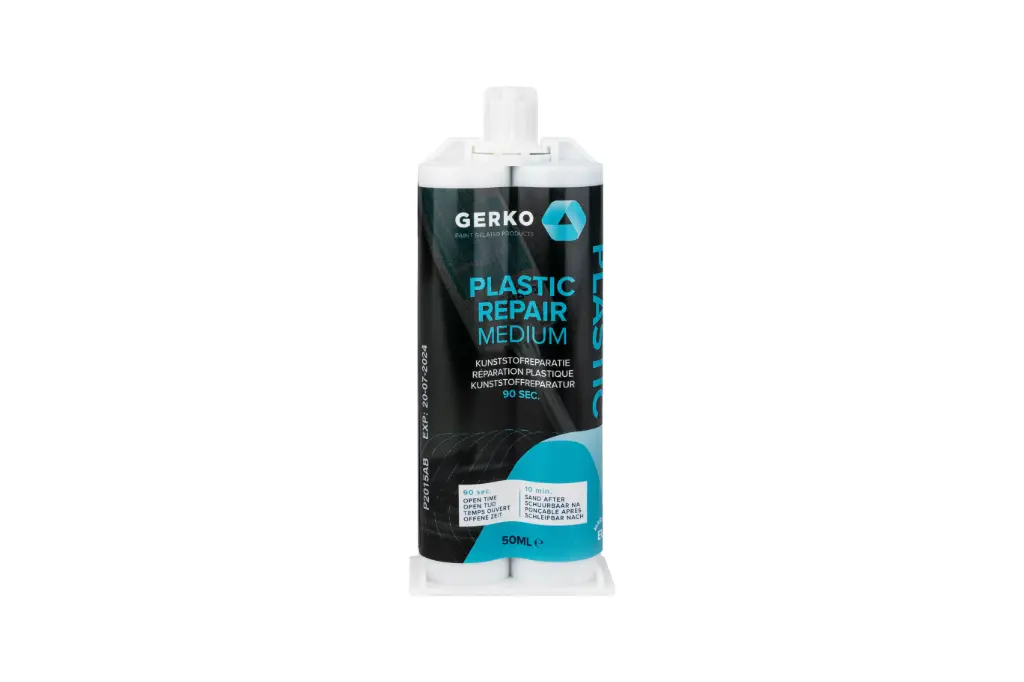 Gerko kunststofreparatie medium (90 sec) zwart 50ml