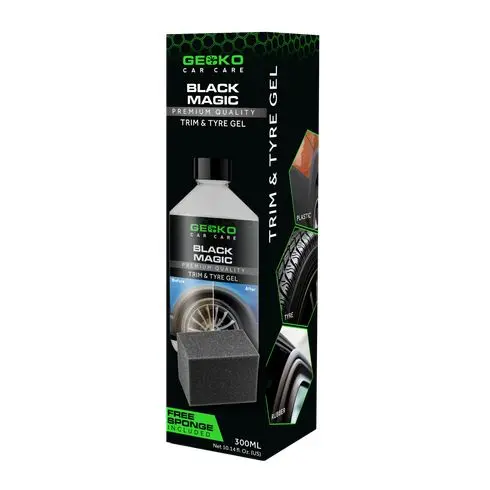 Gecko Black Magic Trim & Bandengel + Applicator Spons 300ml