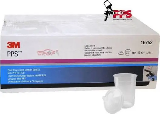 3M PPS Kit met deksel en binnenbeker, Mini Kit, 170 ml, 125 µm, 16752