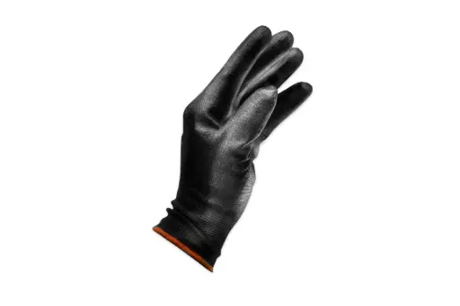 [GLL 11B] PU coated handschoenen zwart XXL 12 paar  (1)