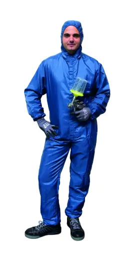[NSO 09] Finixa polyester spuitoverall blauw-grijs - L 50-52