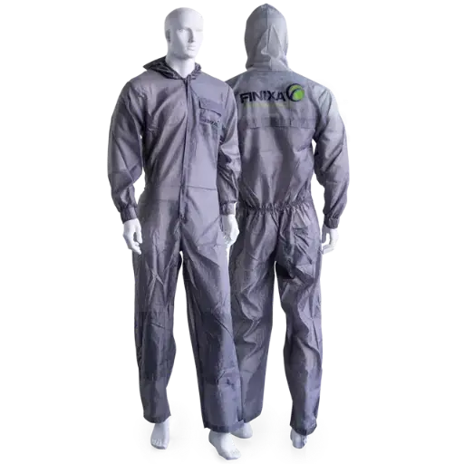 [SOG 10] Finixa spuitoverall polyester grijs XL optie kniebescherming (1)