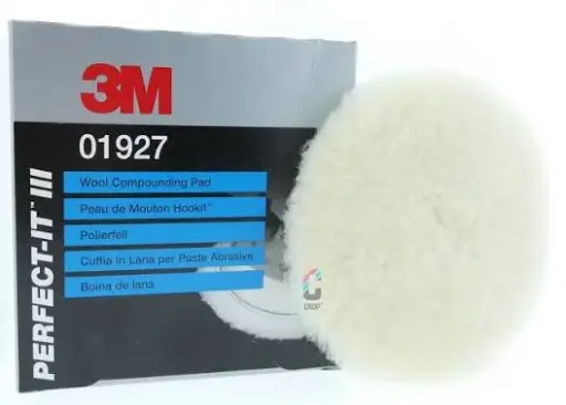 [01927] 3M Perfect-it wollen polijstvacht, wit, Ï 133 mm