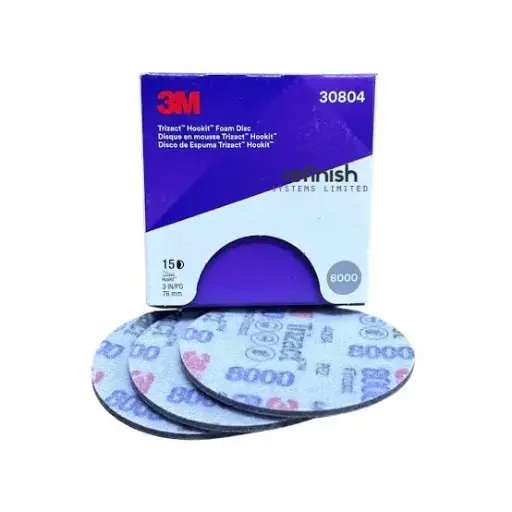 [30804] 3M Trizact Hookit Foam Schuurschijf 443SA 8000, 75 mm, 8000, 30804
