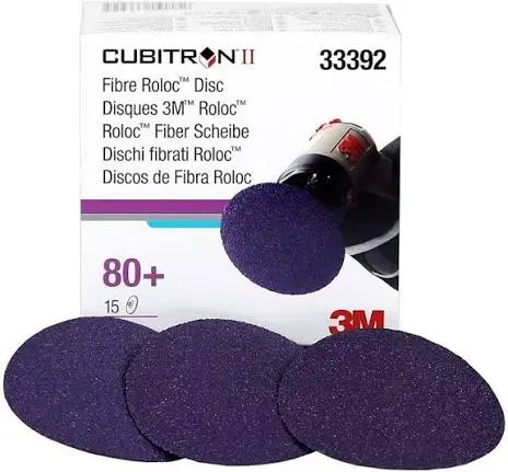 [33392] 3M Cubitron II Roloc Fibre Disc 786C, 75 mm, 80+, 33392