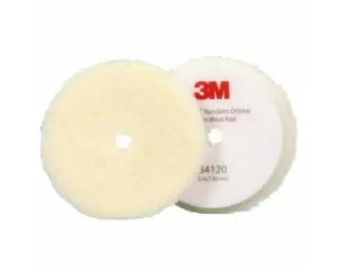 [34120] 3M Perfect-It Excentrische wollen compoundpad, grof, wit, 130 mm (5 in), 34120