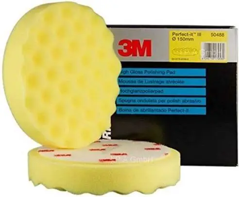 [50488] 3M Perfect-It Polijstpad, geel, Wafelpad, 150 mm, 50488