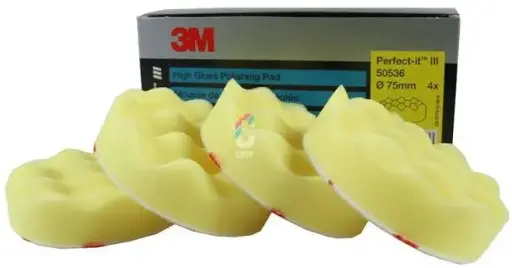 [50536] 3M Perfect-It Polijstpad, geel, Wafelpad, 75 mm, 50536