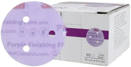[51264] 3M Hookit Purple Finishing Film Schuurschijf 260L, 75 mm, 3 Gaten, P800, 51264