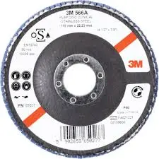 [65027] 3M Lamellenschijf 566A, 115 mm, P80, Conisch, PN65027