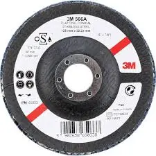 [65033] 3M Lamellenschijf 566A, 125 mm, P40, Conisch, PN65033