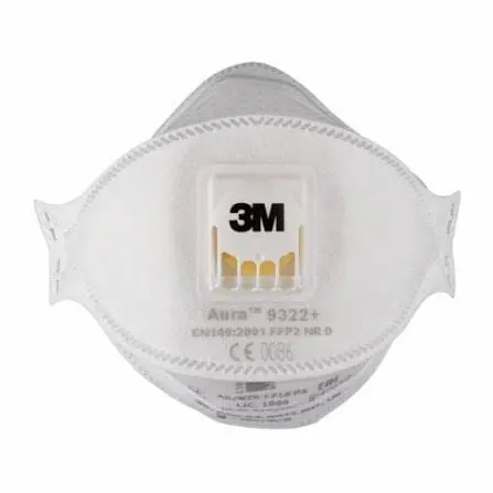 [9322+] 3M Aura Stofmasker, FFP2, met ventiel, 9322+