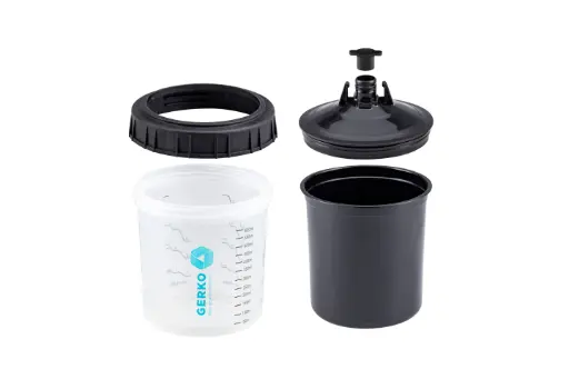 [GPS190600UV] Gerko paint system 190µm 600ml UV - 50 sets + buitenbeker
