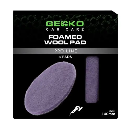 [ST/687846] Gecko Foamed Wool Cutting pad 140mm 5st ( Voor Steunplaat 125mm )