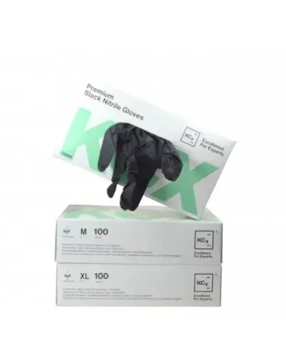 [11.44N015-L] Premium zwarte nitril handschoen - doos 100st - L - NGB20