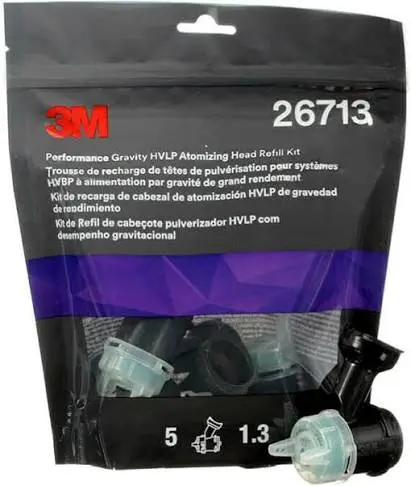 [26713] 3M Performance Gravity HVLP Spuitkop - Navulkit, groen, 1,3 mm, 26713